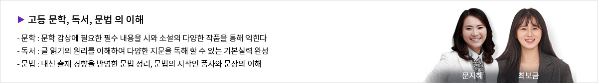 고등 문학, 독서, 문법 의 이해