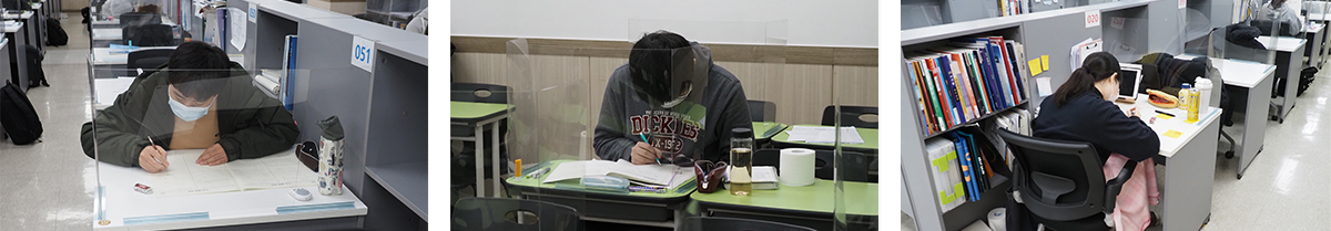 강의실 및 자습공간 투명 가림막 설치