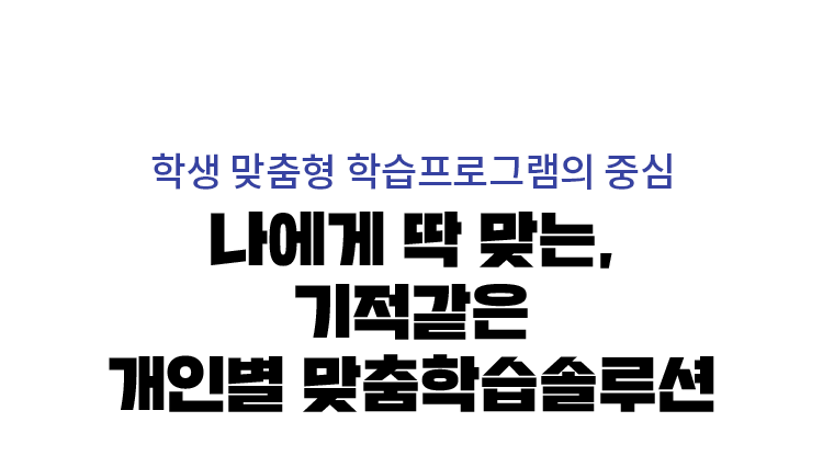 개인별 맞춤학습솔루션