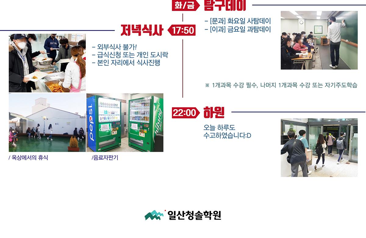 학원에서의 하루