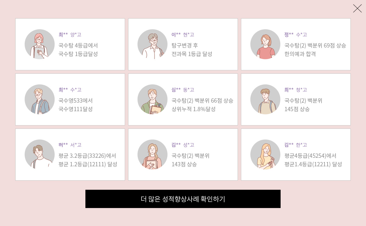 성적향상 사례 확인