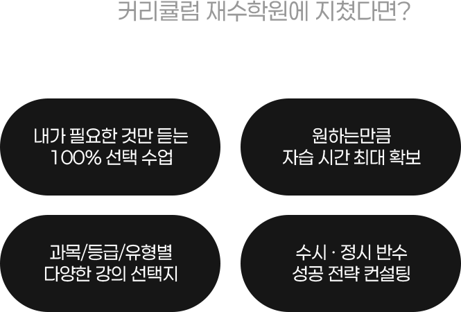 정해진 커리큘럼 재수학원에 지쳤다면? 효율적 학습을 위한 관리