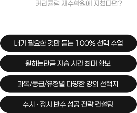 정해진 커리큘럼 재수학원에 지쳤다면? 효율적 학습을 위한 관리