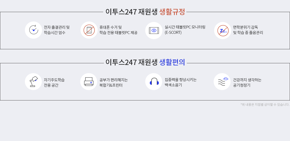 생활규정, 생활편의