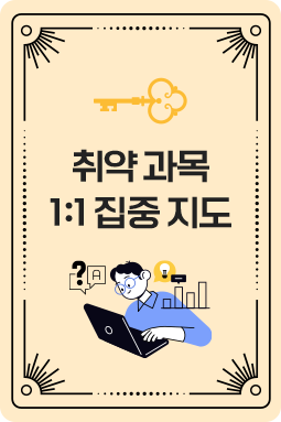 취약 과목 1:1 집중 지도