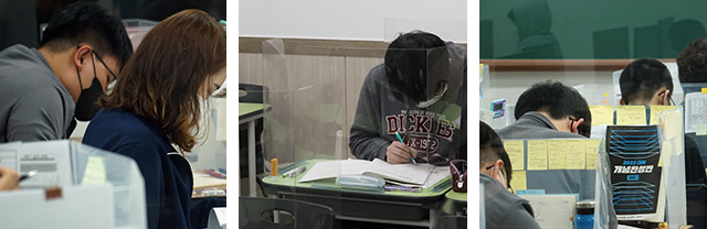 강의실 및 자습공간 투명 가림막 설치