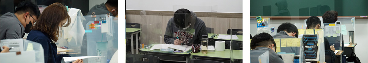 강의실 및 자습공간 투명 가림막 설치