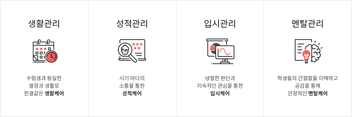 생활관리,성적관리,입시관리,멘탈관리