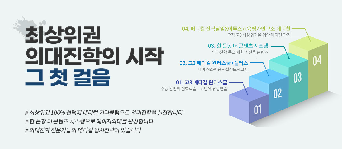 최상위권 의대진학의 시작 그 첫 걸음