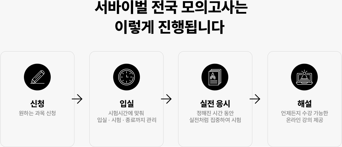 서바이벌 전국 모의고사