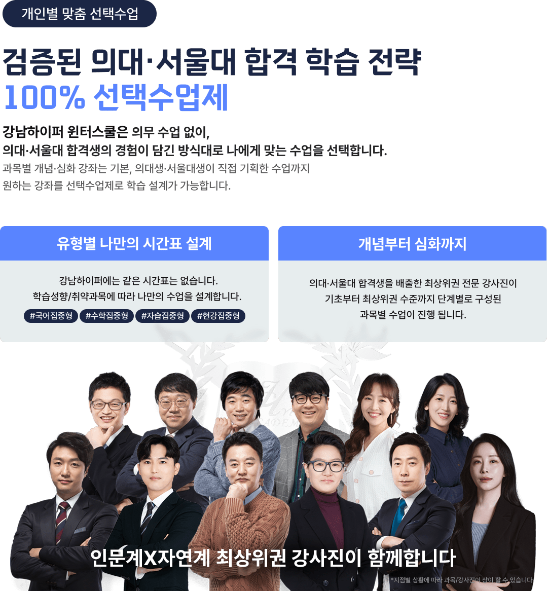개인별 맞춤 선택수업