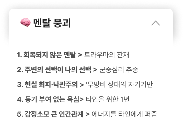 멘탈 붕괴
