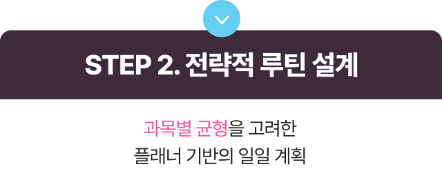 STEP 2 전략적 루틴 설계