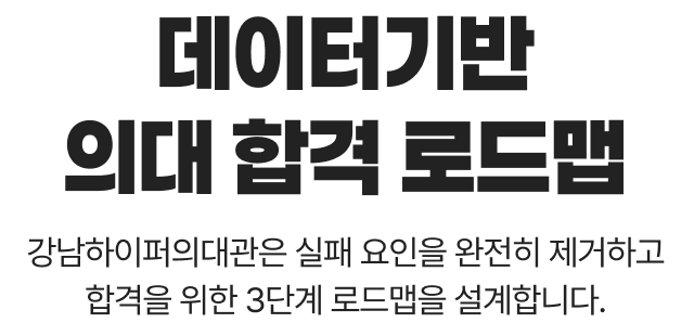 데이터기반 의대 합격 로드맵