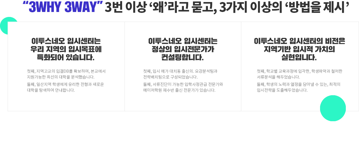 3번 이상 ‘왜’라고 묻고, 3가지 이상의 ‘방법을 제시